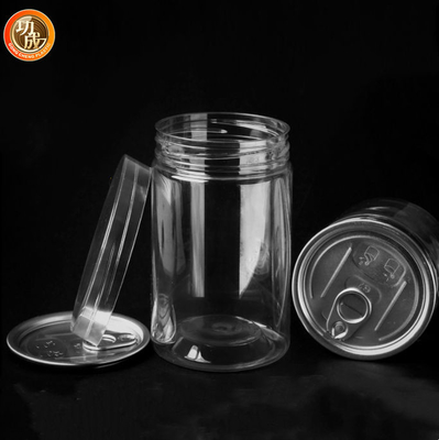 Jarrão de biscoitos de 300 ml de calibre 85 Jarrão de embalagem de plástico de pequeno porte