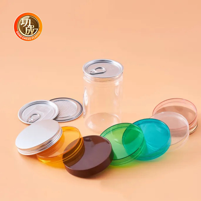 Jarros de plástico PET personalizados recipientes de PET transparente Jarros de plástico PET com tampa CQC