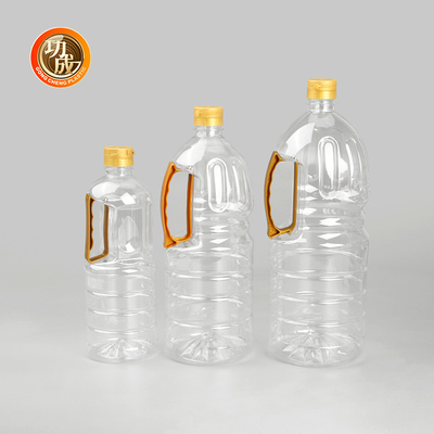 Garrafas de plástico transparente de temperos, temperos de qualidade alimentar Embalagens de 1800 ml Capacidade