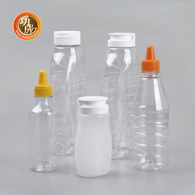 Garrafa de Flip Top Plastic Squeeze Sauce para o xarope 250ml 500ml