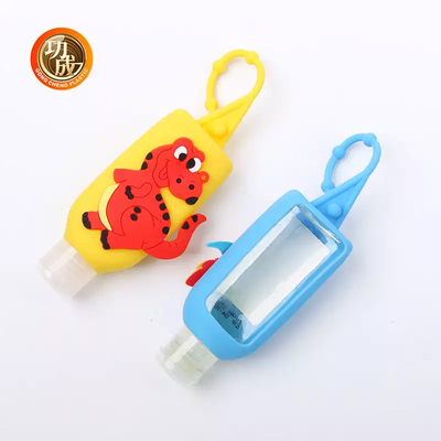 Garrafa do Sanitizer da mão do tamanho do curso do PLA do PCR do OEM Mini Plastic Sanitizer Bottle com suporte do silicone