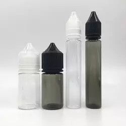 garrafa líquida plástica vazia do conta-gotas V3 do preto do animal de estimação da garrafa 120ml de 60ml 15ml 30ml 10ml E