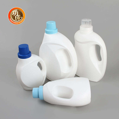Garrafa detergente líquida branca vazia da garrafa 1000ml 1500ml 3000ml do detergente para a roupa do HDPE