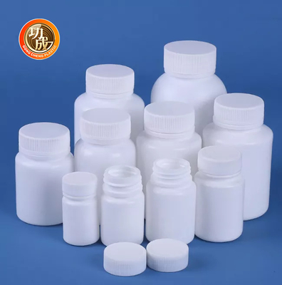 Garrafa plástica branca redonda vazia 50ml 60ml 100ml 150ml 200ml da medicina do HDPE da garrafa de comprimido