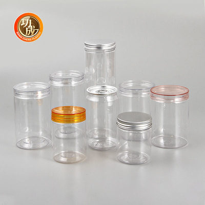 Frascos plásticos transparentes dos doces do frasco de cookie 450ml dos doces do ANIMAL DE ESTIMAÇÃO 500ml com tampas