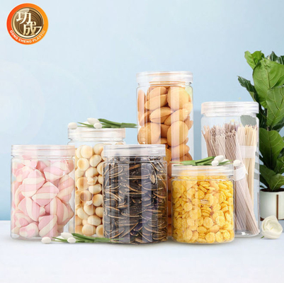 produto comestível claro vazio de frasco de cookie dos doces do animal de estimação de 100ml 200ml 300ml