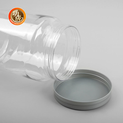 Frasco de cookie plástico claro do animal de estimação da garrafa 500ml 2000ml do doce do produto comestível