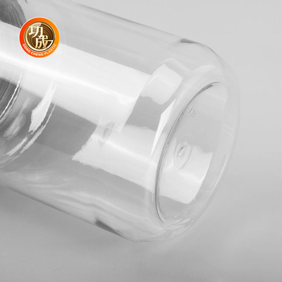 Frasco de cookie plástico claro do animal de estimação da garrafa 500ml 2000ml do doce do produto comestível