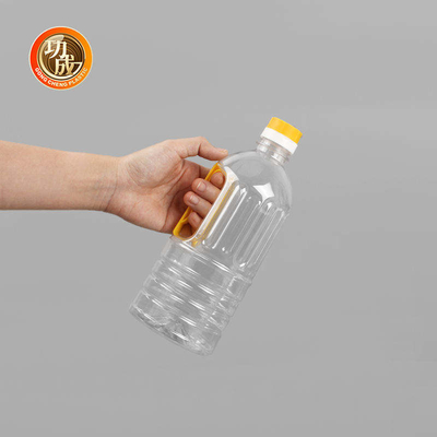 O condimento plástico do óleo de amendoim engarrafa a garrafa plástica transparente do molho de soja do ANIMAL DE ESTIMAÇÃO