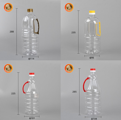 O condimento plástico do óleo de amendoim engarrafa a garrafa plástica transparente do molho de soja do ANIMAL DE ESTIMAÇÃO