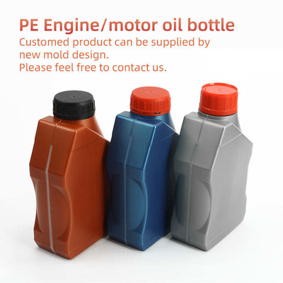Garrafa de empacotamento vazia do óleo de motor do HDPE recipiente plástico do óleo de motor de 1 litro