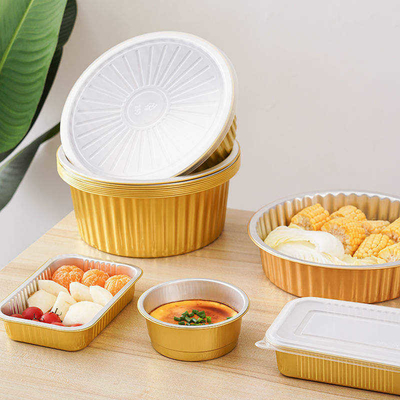 Tampa descartável de Tray Lunch Box With Plastic da folha de alumínio de produto comestível de fast food