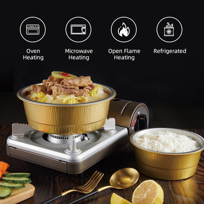 Folha de alumínio descartável de recipiente de alimento para viagem que coze Tray Barbecue Pan