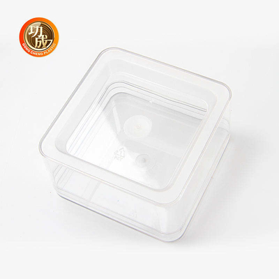 ODM plástico da caixa plástica do ANIMAL DE ESTIMAÇÃO dos recipientes de alimento do quadrado transparente