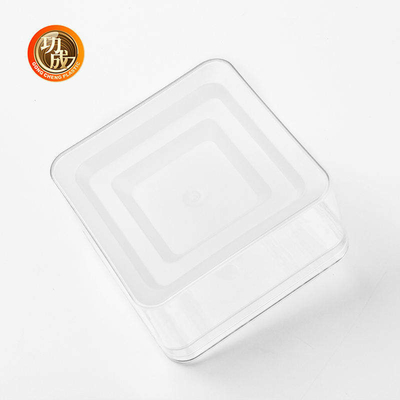 ODM plástico da caixa plástica do ANIMAL DE ESTIMAÇÃO dos recipientes de alimento do quadrado transparente