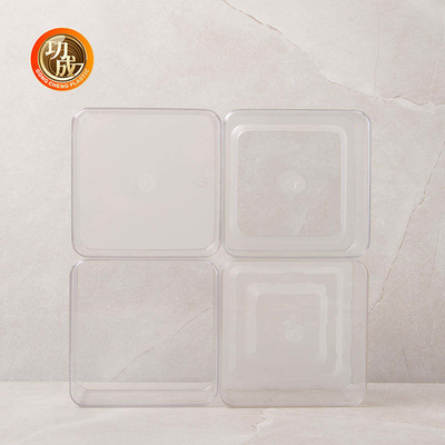 ODM plástico da caixa plástica do ANIMAL DE ESTIMAÇÃO dos recipientes de alimento do quadrado transparente