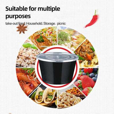 O OEM personaliza o acondicionamento de alimentos afastados Tray With Lid das caixas de embalagem