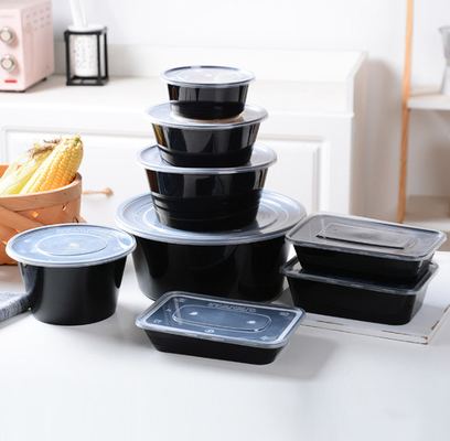 O escape impermeabiliza as caixas de armazenamento plásticas do alimento descartáveis leva embora o empacotamento