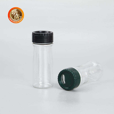 A especiaria plástica do tampão de parafuso engarrafa o tempero vazio Shaker Jars plástico da pimenta