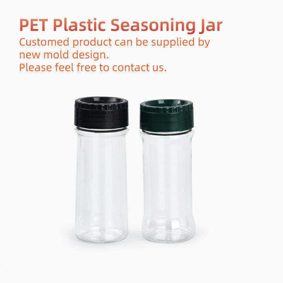 A especiaria plástica do tampão de parafuso engarrafa o tempero vazio Shaker Jars plástico da pimenta
