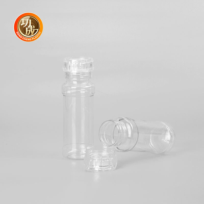 Condimento plástico transparente feito sob encomenda Shaker Jars 250ml 500ml das garrafas da especiaria