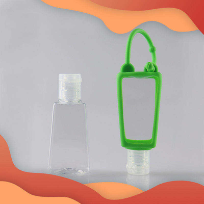 Garrafa do Sanitizer de Mini Cute Travel Portable Plastic com o suporte do silicone dos desenhos animados