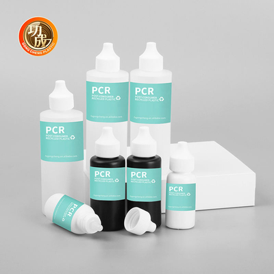50 ml de plástico E frasco líquido aplicador de compressão de óleo para cabelo frasco de embalagem com tampa de distribuição aberta