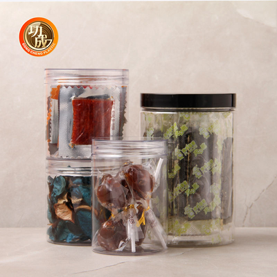 CQM Plastic Candy Cookie Jar Empregado Com Boca Larga e Limpa Armazenamento de Alimentos Pet Jar de Plástico