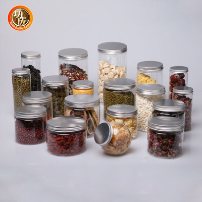 Jarro de plástico transparente de qualidade alimentar personalizado com tampa 850ml