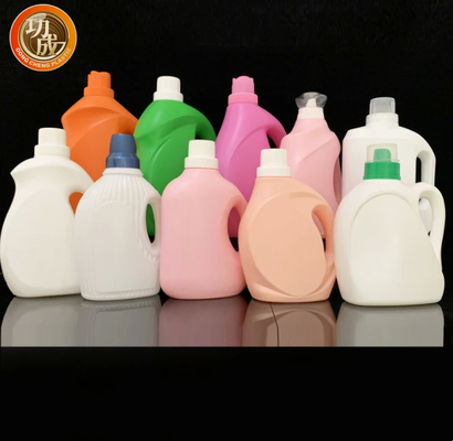 Garrafa de detergente de roupa PE rosa resistente Garrafa de líquido de lavagem