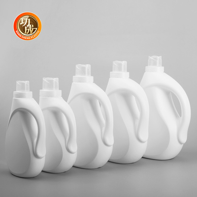 Garrafas de plástico de detergente semitransparentes com tampa de parafuso
