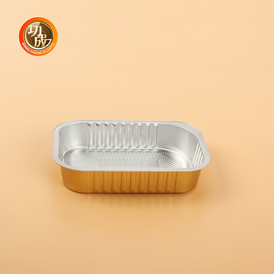 Customize Rectangular Round Food Package Caixas de embalagem de embalagem de prata ouro tampa tapa folha tapa tapa PP tapa