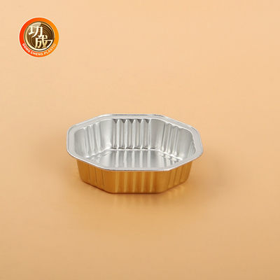 Customize Rectangular Round Food Package Caixas de embalagem de embalagem de prata ouro tampa tapa folha tapa tapa PP tapa