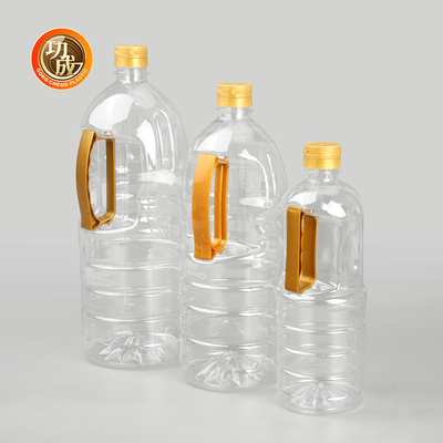 Parafuso na tampa de plástico garrafa de óleo de cozinha de qualidade alimentar condimentos embalagem personalizada 1000ml-1800ml