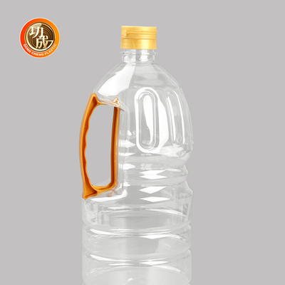 Garrafas de molho de plástico transparente em cilindro de qualidade alimentar Embalagem 1000ml-1800ml Capacidade