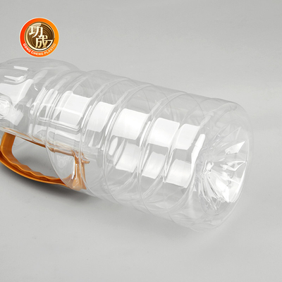 Garrafas de molho de plástico transparente em cilindro de qualidade alimentar Embalagem 1000ml-1800ml Capacidade